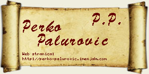 Perko Palurović vizit kartica